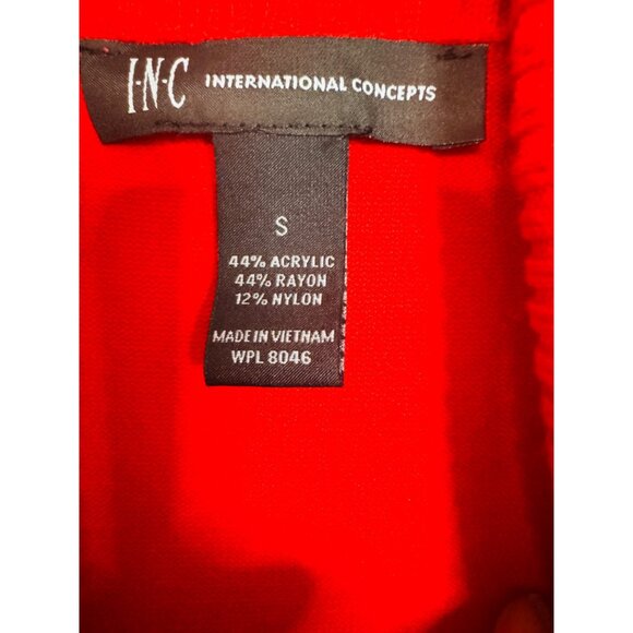 2/$30 INC Small Christmas Red Cardigan Acrylic & Rayon Blend Machine Washable - Picture 4 of 12